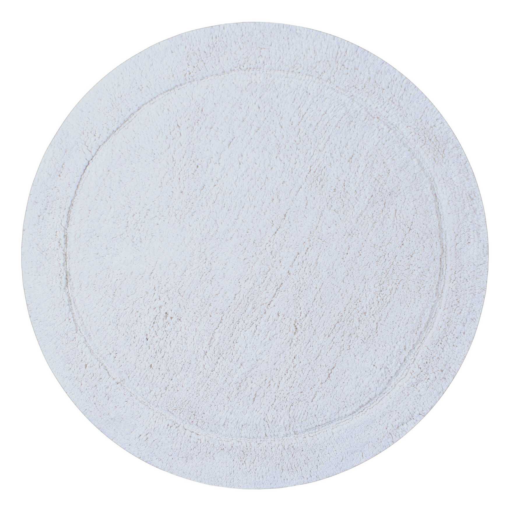 Bloomfield Round Bath Rug Collection by Home Weavers Inc in White (Size 30" ROUND)