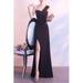 Junior One Shoulder Side Slit Wedding Dress