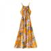 ZAVAREA 2020 New Beach Dress Super Fairy Beach Holiday Floral Sling Long Dress Women Fashion Mini Clothes