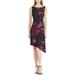 American Living Womens Floral Asymmetrical Dress