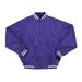 Adult Satin Solid Quilt Lined Jacket, Purple & White - Small