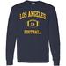 Los Angeles Classic Football Arch American Football Team Long Sleeve T Shirt - 2X-Large - Navy/Yellow Print