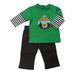 Carters Infant Boy 2 Piece Outfit Mock Layered Bear Green Baby T-Shirt Pants