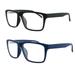 Newbee Fashion -High Quality Classic Unisex Squared Fashion Clear Lens Eye Glasses with Flash Lens