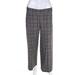 Avenue Montaigne Womens High Rise Wide Leg Plaid Pants Brown Red Size 6