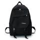 Jocestyle Simple Canvas Backpacks Large Capacity Schoolbag Travel Mochila (Black)