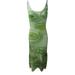 Secrets Knit Bodycon Dress For Women Green Hollow Out Midi Dresses Sleeveless 2021 Summer Beach Dress