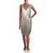 Aidan Mattox Womens V Neck Embellished Cocktail Dress