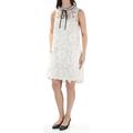 Kensie Womens High-Neck Lace Shift Dress