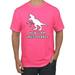 Wild Bobby, Unstoppable T Rex Funny, Pop Culture, Men Graphic Tee, Neon Pink, Medium