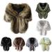 Fur Coat Lady Cape Daily Wear Faux Fur Leopard Wedding Coats Women'S Winter Jacket Female Shrug Shawl Outerwear Grass color