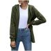 Lanhui Women Autumn And Winter Solid Color Mid-Length Hooded Windbreaker Jacket
