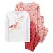 Carter's Toddler Girls 4-Piece Horse Snug Fit Cotton Pajamas Pjs Set Size 3T