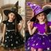 Pudcoco Girls Swing Dress Kids Xmas Party Dresses Halloween Costume New Dress+ Hat Set