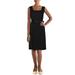 Lafayette 148 New York Womens Square Neck Belted Cocktail Dress