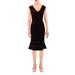 Lauren Ralph Lauren Womens Beekman Velvet V-Neck Cocktail Dress