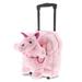 DolliBu Unicorn Plush Trolley & Purse Set - 3-in-1 Kids Trolley, Backpack, & Pink Unicorn Purse, Soft Plush Backpack on Wheels, School Rolling Bag, Travel Luggage with Removable Plush Toy Purse - 15"