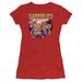 Garfield - Pet Force Four - Juniors Teen Girls Cap Sleeve Shirt - Large