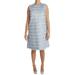 Dolce & Gabbana Light Blue Silver Shift Gown Dress