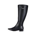 Naturalizer Women's Shoes Carella Leather Square Toe Knee High Fashion Boots