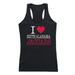 W Republic 532-382-BLK-05 University of South Alabama Love Tank for Women, Black & White - 2XL