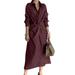 ZANZEA Women Collared Solid Kaftan Bohemian Casual Long Shirt Dress Maxi