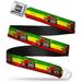 Nyan Cat Blue Full Color Rasta Nyan Cat Stripe Green Yellow Red Webbing Seatbelt Belt Standard