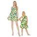 Matching Hawaiian Luau Mother Daughter Shift Vintage Dresses in Orchid Paradise