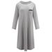 Noble Mount Women's Jersey Knit French Terry Sleep Dress (3/4 Sleeve)