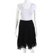 Pre-ownedRalph Lauren Black Label Womens Silk Tiered Hem Mini A-Line Skirt Black Size 4