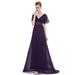 Ever-Pretty Womens Chiffon Long Bridesmaid Dresses for Women 98903 Dark Purple US8