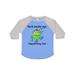 Inktastic This Lil' Monster Says, Happy Birthday, Dad Toddler Short Sleeve T-Shirt Unisex Blue and Heather 4T