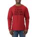 A Man Has No Costume Halloween Mens Long Sleeve Shirt, Red, X-Large