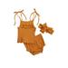 Seyurigaoka Baby Summer Solid-Color suit comfort fashion,Top + Panty + Hairband