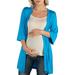 24seven Comfort Apparel Open Front Elbow Length Sleeve Maternity Cardigan,M013309Made In The USA Made In The USA