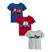 Awkward Styles Graphic Shirts for Boys Fireman Toddler T-Shirt Gifts for Car Lover Future Policeman Short Sleeve Shirts Race Car Boys Tee 3-Piece Multipack