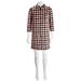 Gucci Ladies Tweed Damier Snap-off Tunic Dress