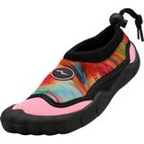 Norty Women's Tie Dye Water Shoes Aqua Socks Pool Beach Surf Swim Slip On 41158-5B(M)US Pink Tie Dye