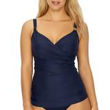 Miraclesuit Womens Solid Criss-Cross Underwire Tankini Top D-DDD Cups Style-6518610