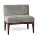 Slipper Chair - Fairfield Chair Granada 32" W Slipper Chair Polyester in Gray/White/Brown | 31 H x 32 W x 24.5 D in | Wayfair