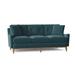 Fairfield Chair Jean-Michel 76" Square Arm Sofa w/ Reversible Cushions, Polyester in Blue/Brown | 34 H x 76 W x 36 D in | Wayfair