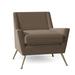 Armchair - Fairfield Chair Rivoli 32" W Tufted Armchair Polyester/Fabric/Other Performance Fabrics in Gray/Brown | 30.5 H x 32 W x 33 D in | Wayfair
