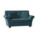 Fairfield Chair Franklin 64" Flared Arm Loveseat w/ Reversible Cushions Polyester in Black/Brown | 36 H x 64 W x 36.5 D in | Wayfair