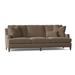 Fairfield Chair Kensington 90" Recessed Arm Sofa w/ Reversible Cushions Polyester/Other Performance Fabrics in Brown | Wayfair