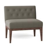 Slipper Chair - Fairfield Chair Granada 32" W Tufted Slipper Chair in Gray | 31 H x 32 W x 24.5 D in | Wayfair 2723-40_9171 36_Espresso