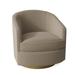 Barrel Chair - Fairfield Chair Tipsy 28.75" W Swivel Barrel Chair Polyester/Fabric/Other Performance Fabrics in White/Brown | Wayfair