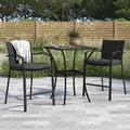 Beachcrest Home™ Brigid Square 2 - Person 27.56" Long Bistro Set w/ Cushions Glass | Outdoor Furniture | Wayfair B7FC59CBA1804207AAABEE922BE390D0
