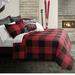 Rosalind Wheeler Signe Buffalo Reversible Comforter Set Polyester/Polyfill/Microfiber in Red | King Comforter + 2 Shams | Wayfair
