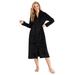 Alwyn Home Lakeville Fleece Woman Mid-Calf Bathrobe w/ Pockets Polyester | 49.21 H x 47.24 W in | Wayfair 76A300C87A3840FDB0C5526D8F20E48F