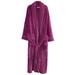 Alwyn Home Women's Long Robe Plush Soft Warm Fleece Elegant Lounger Collar Style Hooded Bathrobe Housecoat Sleepwear For Ladies RH1591 Grey 4 | Wayfair